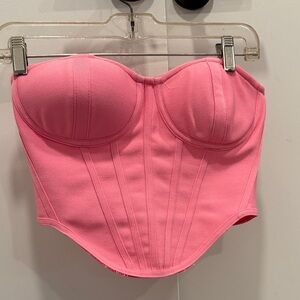 Fashion Nova Vibrant Pink Corset Top
